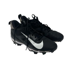 Nike Alpha Menace 4 Shark Black White Football Cleats FN0028-001 Mens Size 8.5